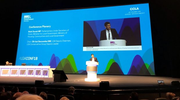 Rishi Sunak MP announcing the Local Digital Declaration at the LGA Conference in July