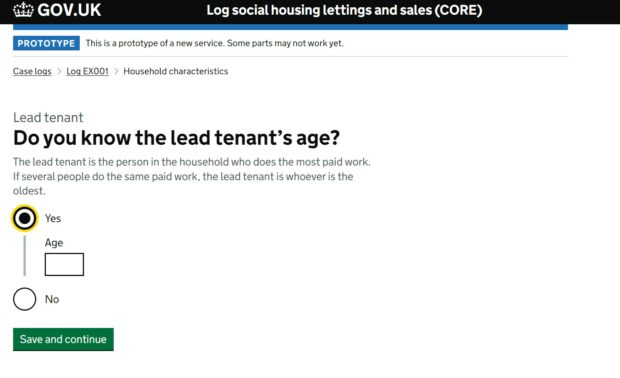 The new "Submit social housing lettings and sales data" service