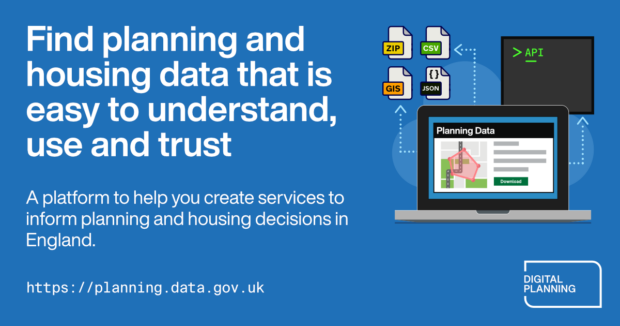 Find planning and housing data that is easy to understand, use and trust. A platform to help you create services to inform planning and housing decisions in England. https://https://www.planning.data.gov.uk/