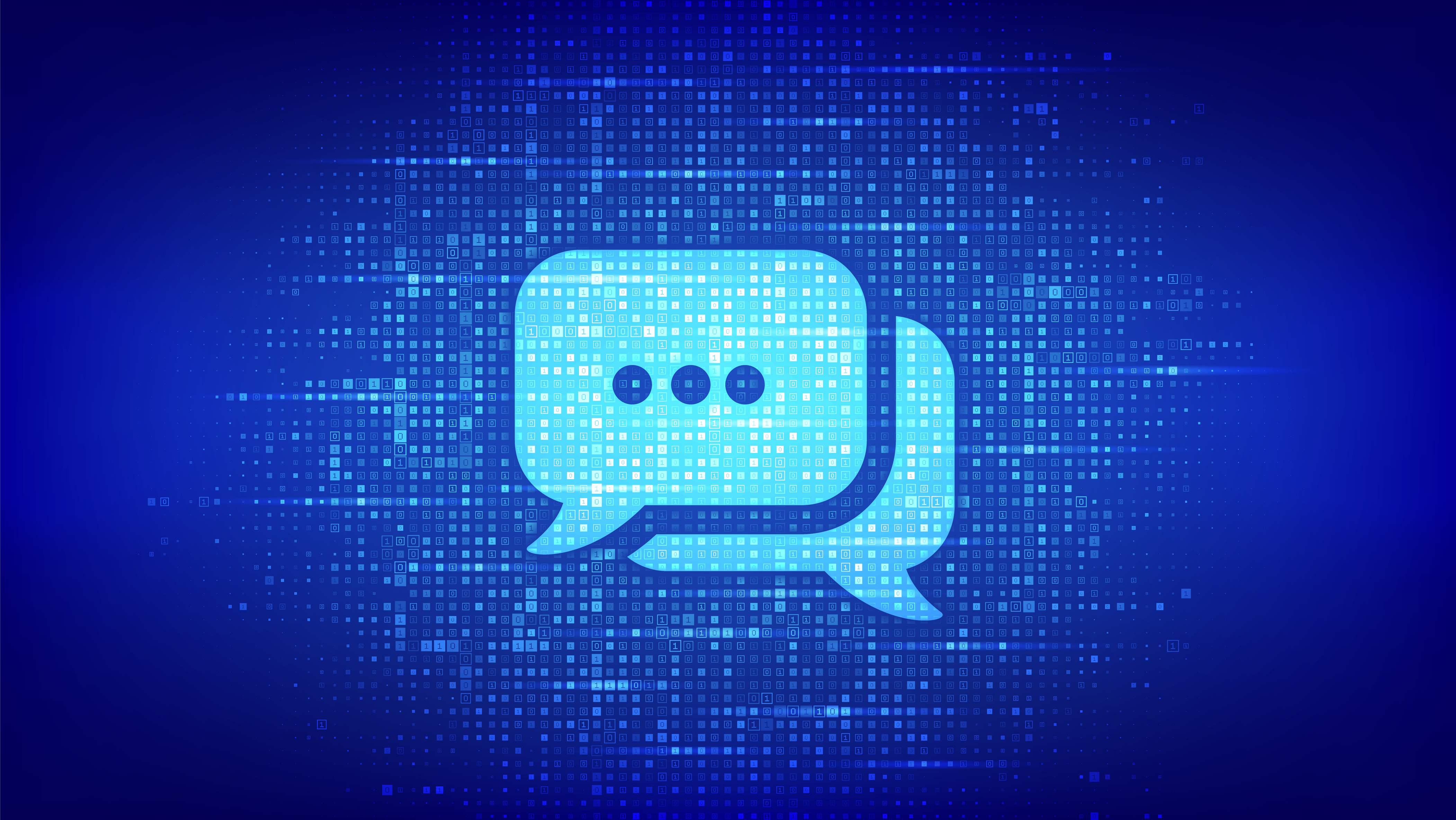 Chat icon made with binary code. Chatbot assistant application. Talk bubble speech. Dialogue balloon. Binary data and streaming digital code. Matrix background with digits.
