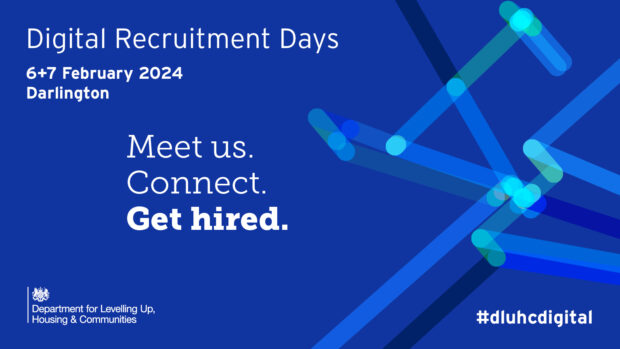 A title card that reads: Digital Recruitment Days, 6+7 February, Darlington, Meet up, connect, get hired, #dluhcdigital